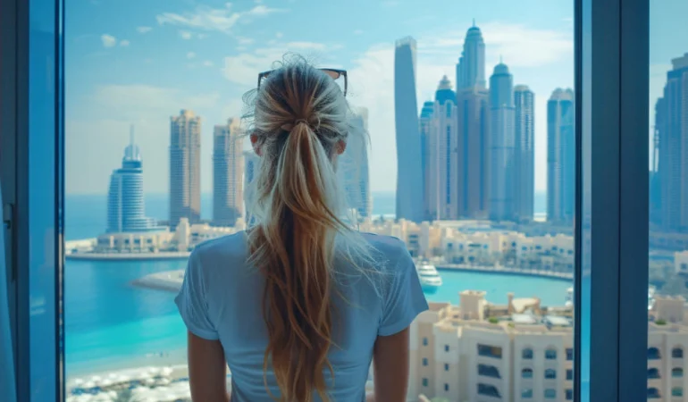 Woman Looking Out the Window